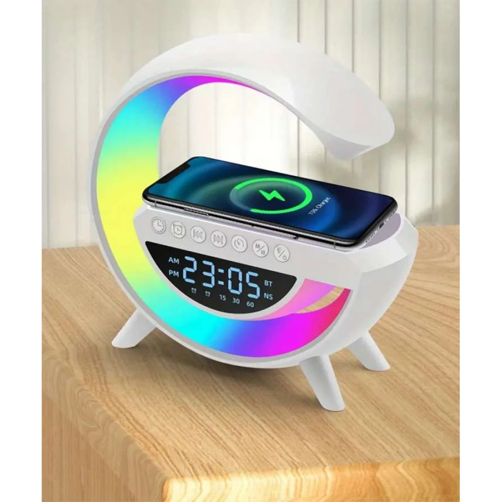 ΕΠΙΤΡΑΠΕΖΙΟ ΕΠΑΝΑΦΟΡΤΙΖΟΜΕΝΟ RGB ΦΩΤΙΣΤΙΚΟ LED BLUETOOTH ΛΕΥΚΟ - Atman