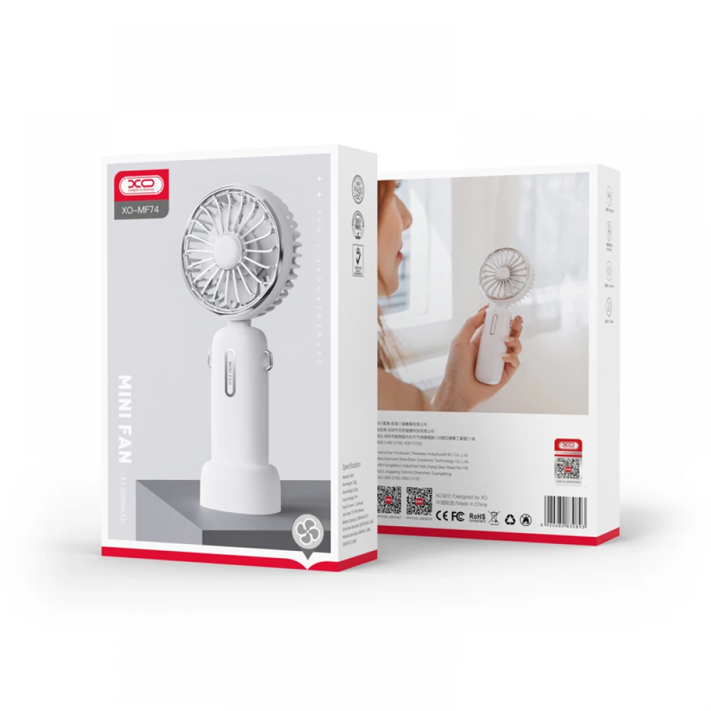 XO-MF74 φορητός ανεμιστήρας χειρός λευκός