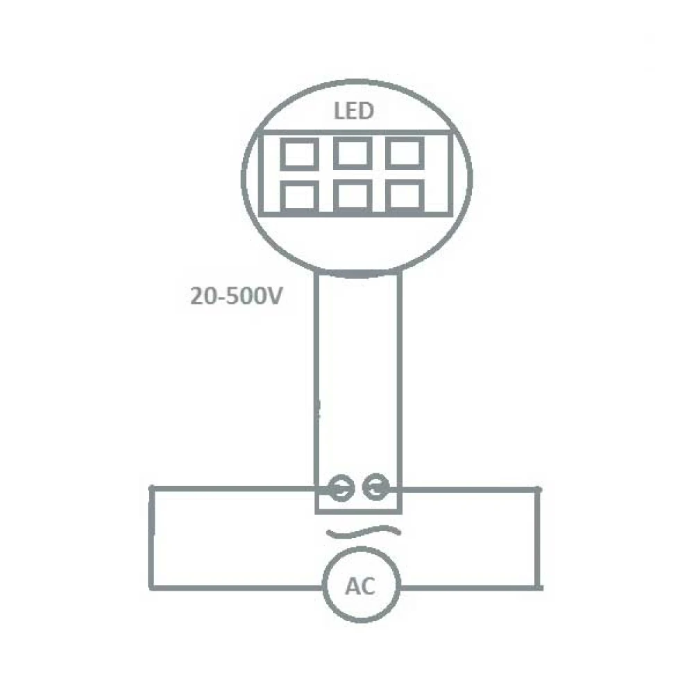 Ψηφιακό Βολτόμετρο VM-20-500V AC ΠΟΡΤΟΚΑΛΙ- Amarad