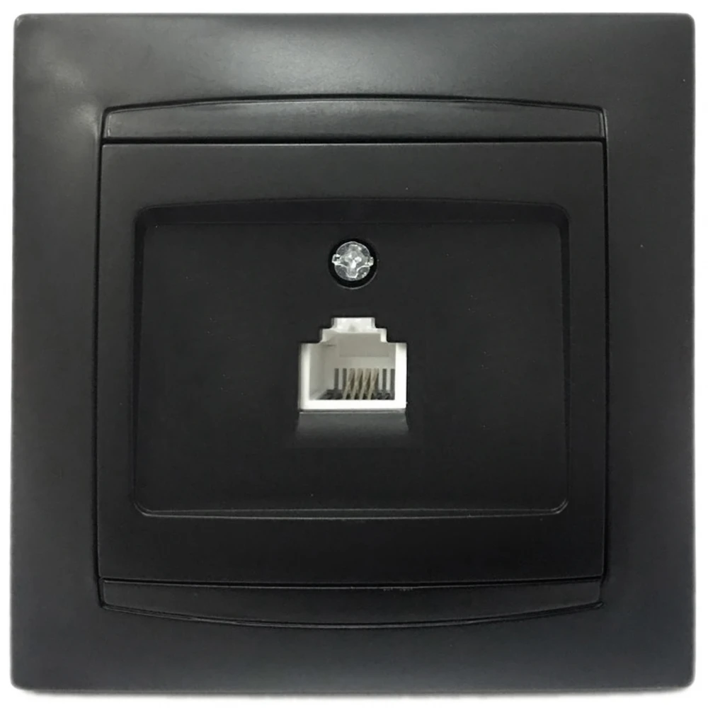 Πρίζα Τηλεφώνου Μονή RJ11 Χωνευτή Γραφίτης ΧΑΛΚΙΔΑ