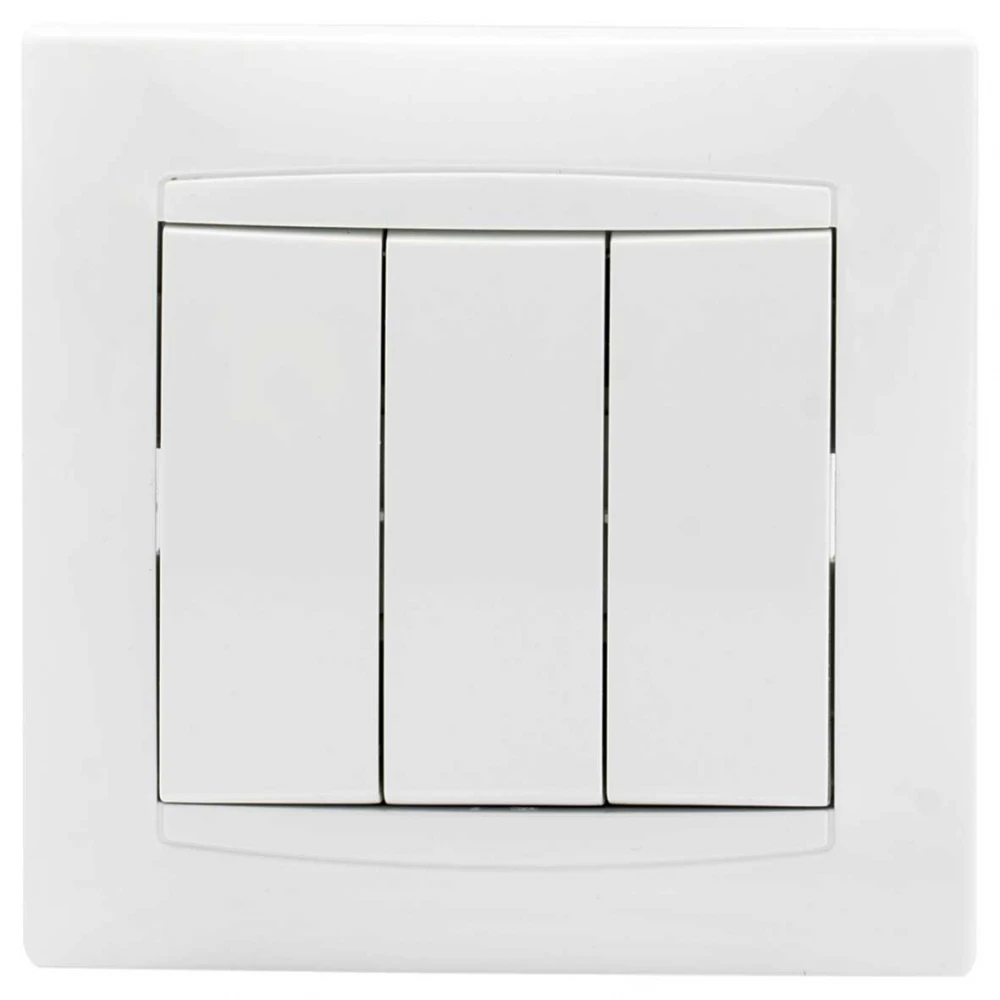 Διακόπτης Απλός Τριών Πλήκτρων Χωνευτός ΧΑΛΚΙΔΑ