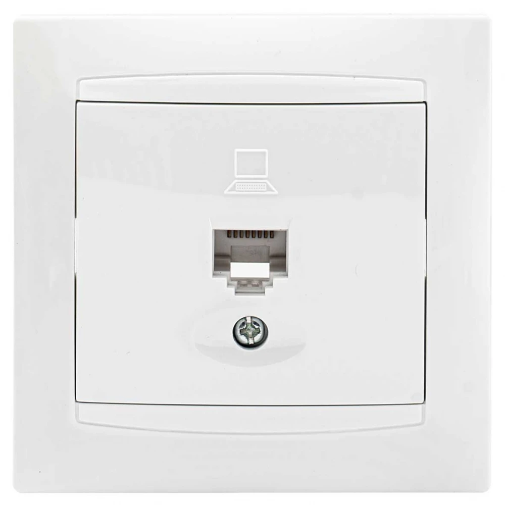 Πρίζα Δικτύου Μονή RJ45 CAT6 Χωνευτή ΧΑΛΚΙΔΑ
