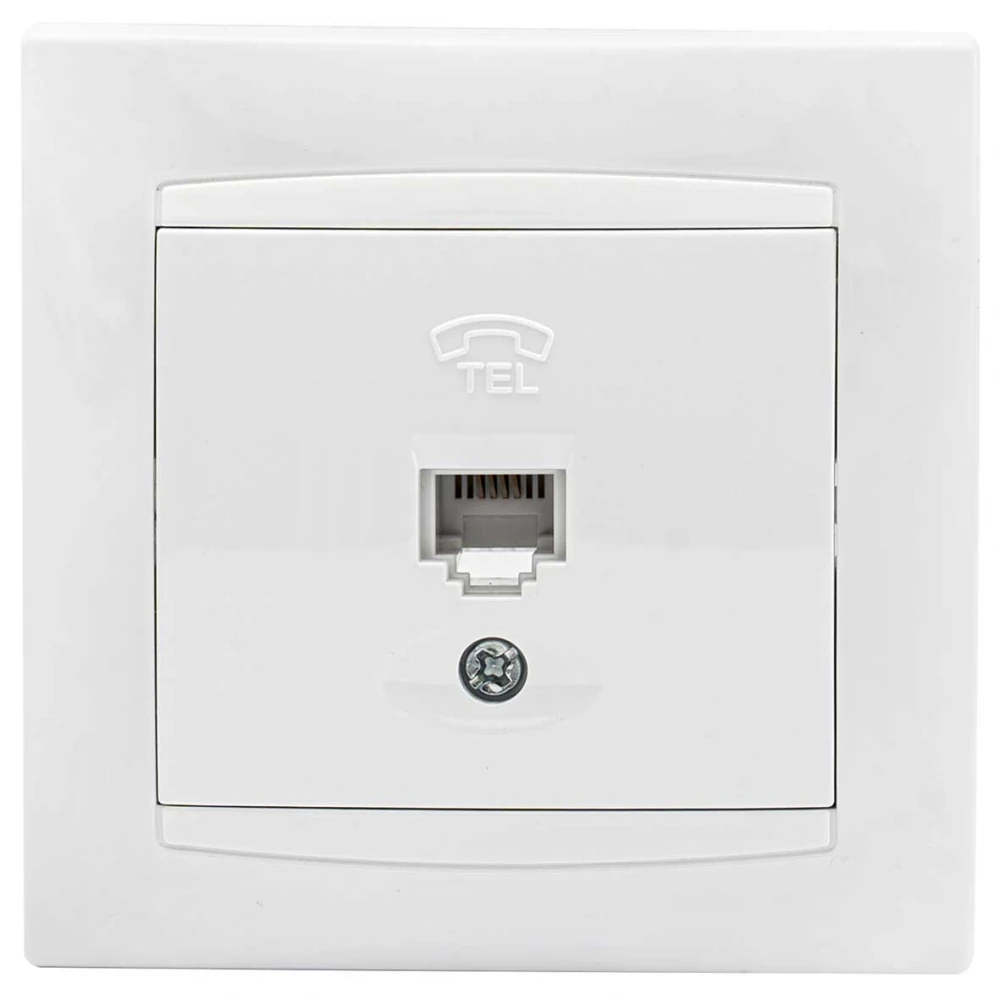 Πρίζα Τηλεφώνου Μονή RJ11 Χωνευτή ΧΑΛΚΙΔΑ