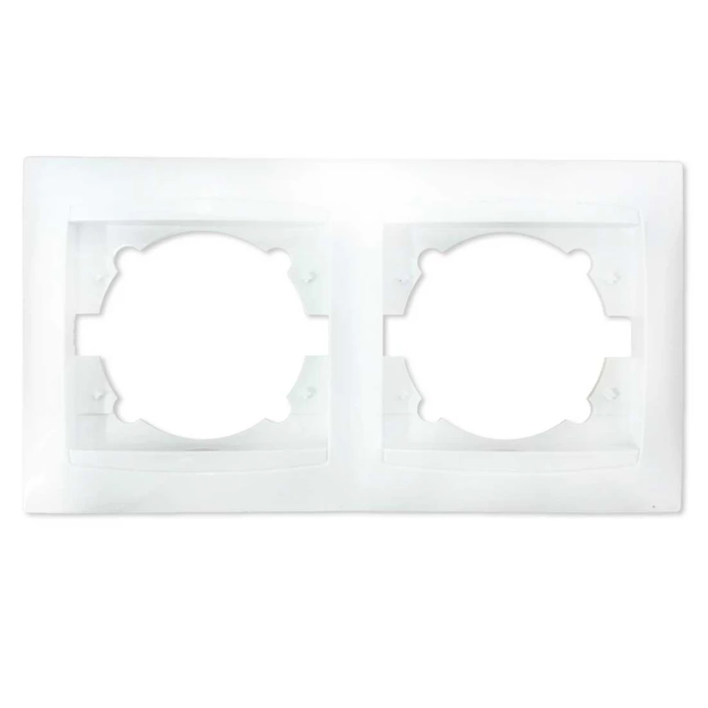 Πλαίσιο Διπλό Οριζόντιο Για Χωνευτούς Διακόπτες & Πρίζες ΧΑΛΚΙΔΑ