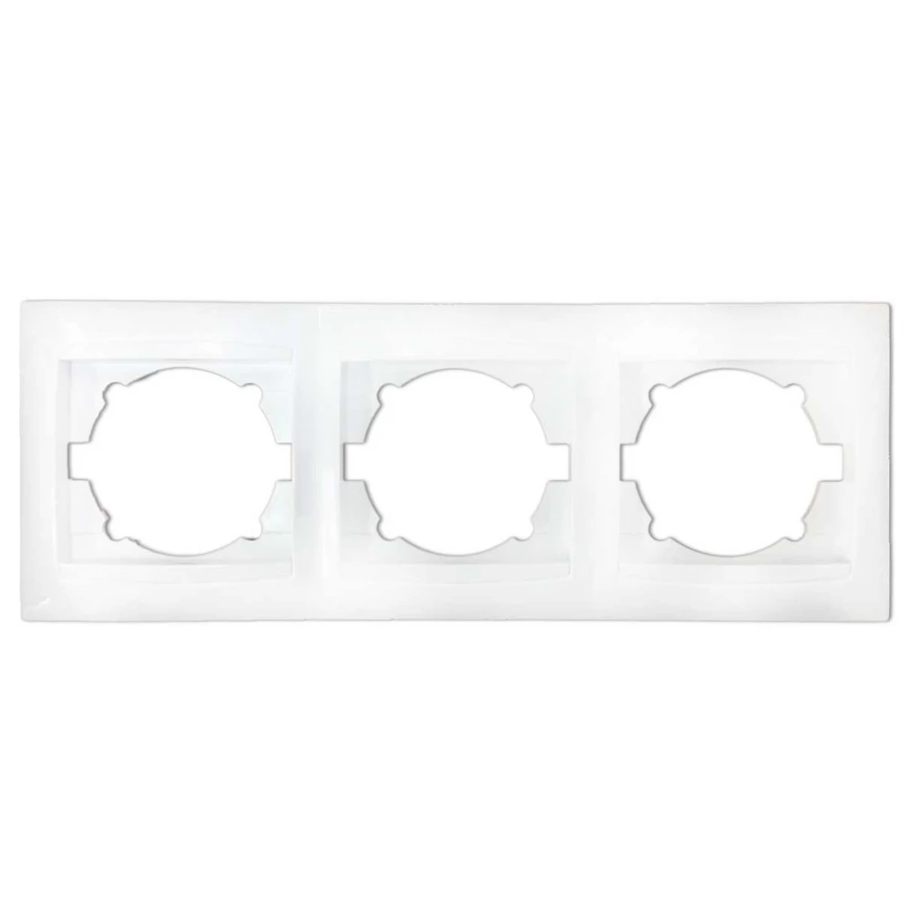 Πλαίσιο Τριπλό Οριζόντιο Για Χωνευτούς Διακόπτες & Πρίζες ΧΑΛΚΙΔΑ