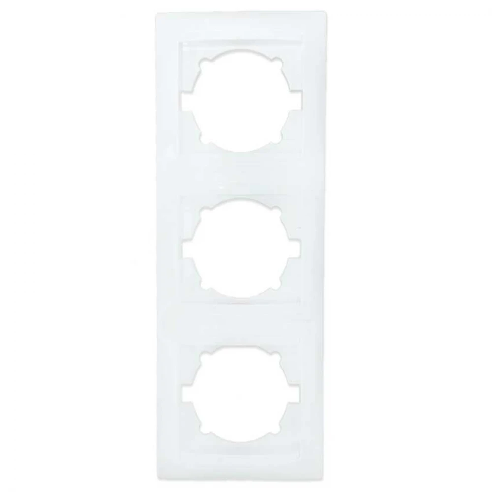 Πλαίσιο Τριπλό Κάθετο Για Χωνευτούς Διακόπτες & Πρίζες ΧΑΛΚΙΔΑ