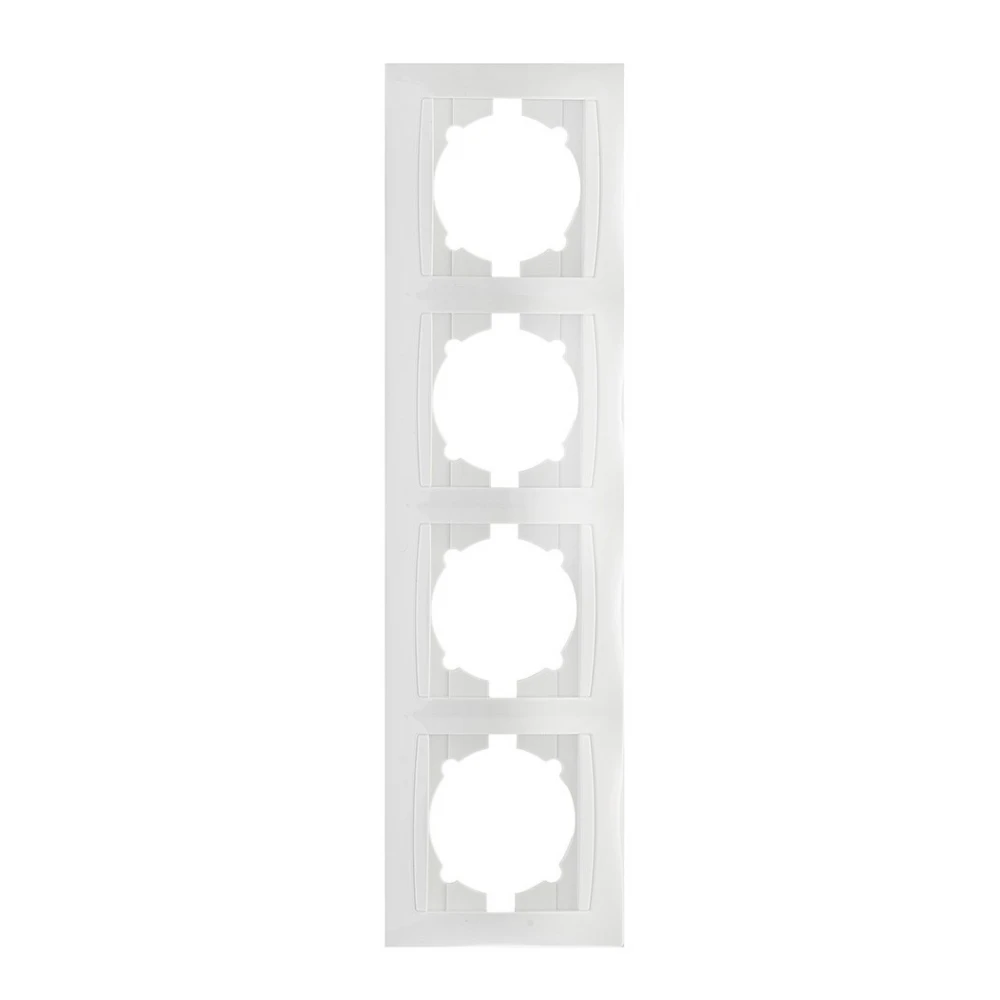 Πλαίσιο Τετραπλό Κάθετο Για Χωνευτούς Διακόπτες & Πρίζες ΧΑΛΚΙΔΑ