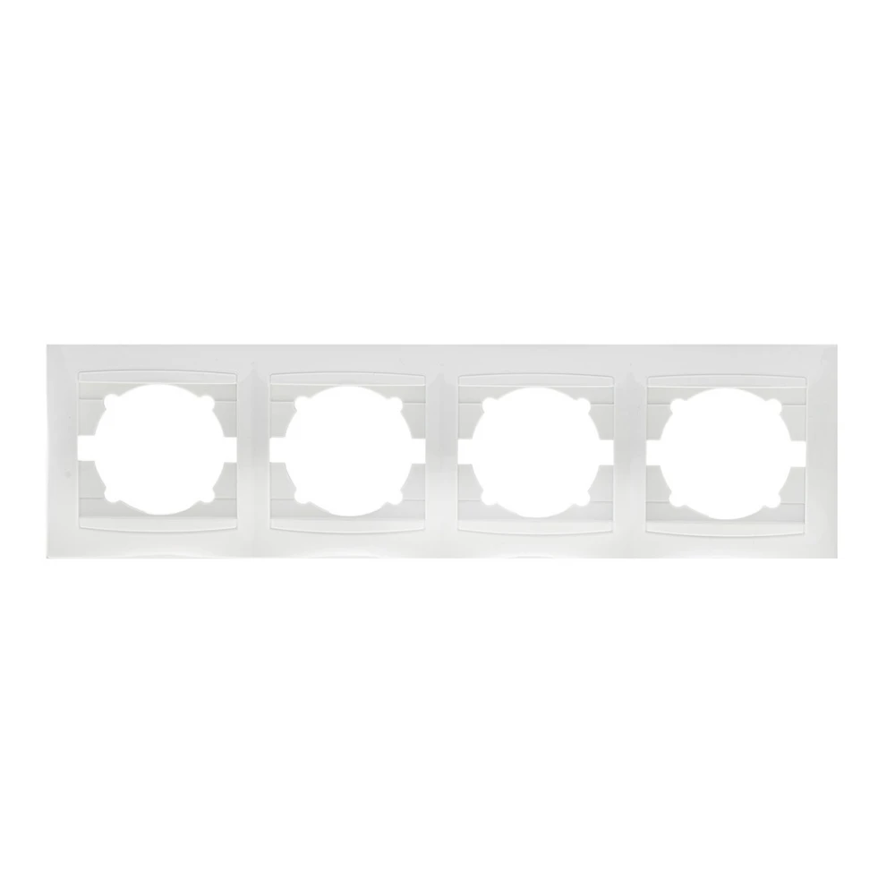 Πλαίσιο Τετραπλό Οριζόντιο Για Χωνευτούς Διακόπτες & Πρίζες ΧΑΛΚΙΔΑ