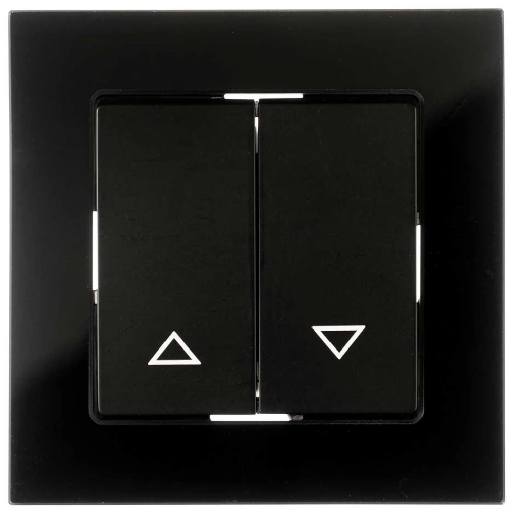 Μπουτόν Ρολλών Χωνευτό Μαύρο Γυαλί ΝΕΦΕΛΗ