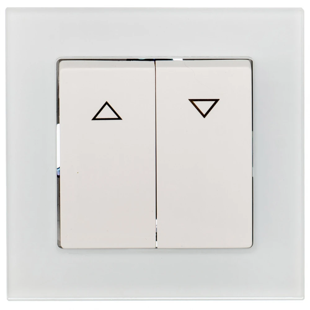 Μπουτόν Ρολλών Χωνευτό Λευκό Γυαλί ΝΕΦΕΛΗ