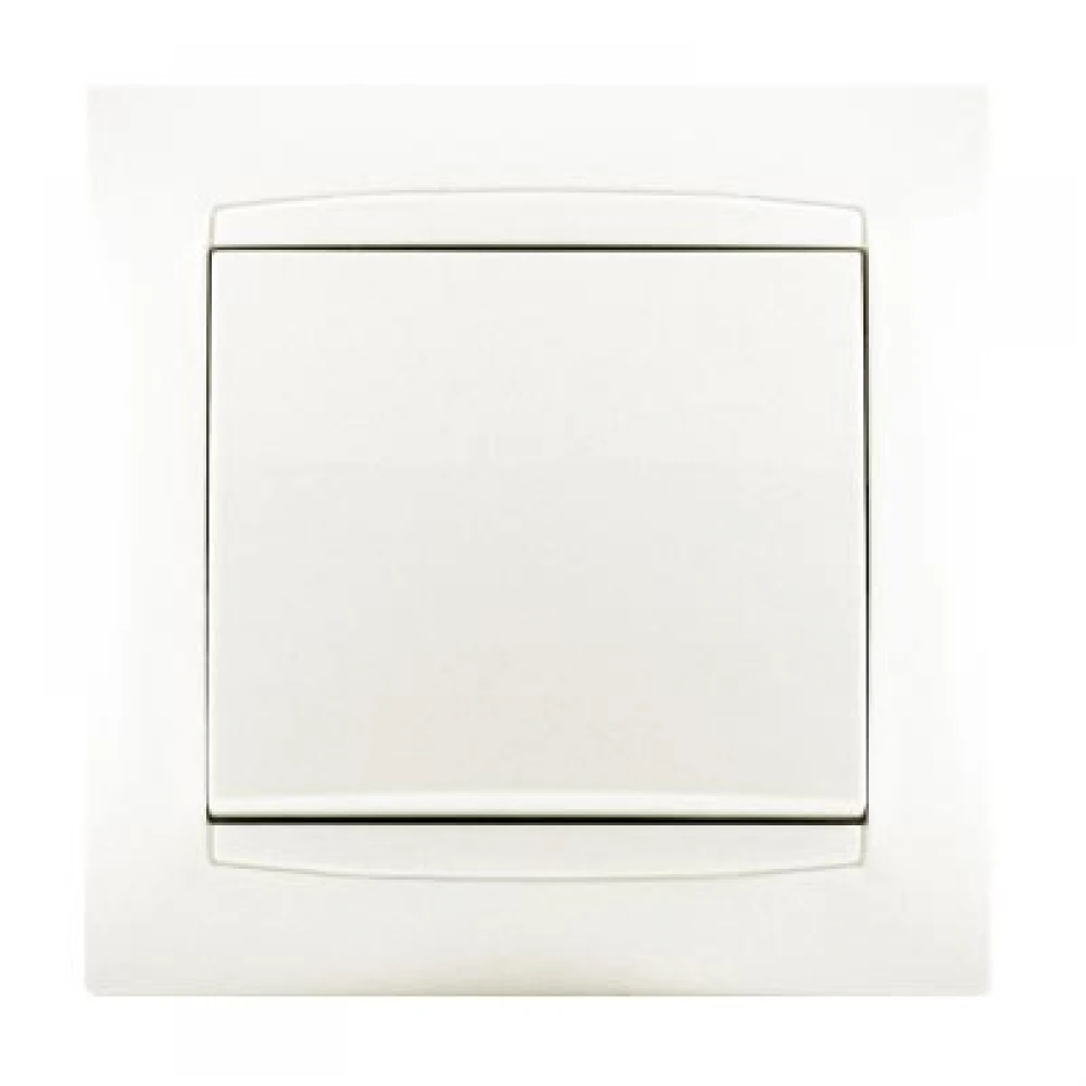 Διακόπτης Απλός 10AX με Πλαίσιο Περλέ ΧΑΛΚΙΔΑ