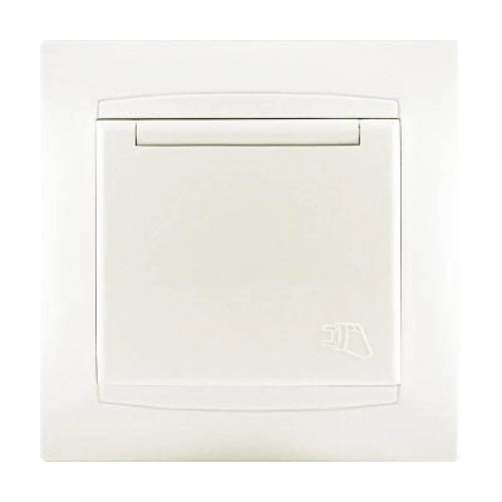 Πρίζα Σούκο Ασφαλείας με Καπάκι 16A Περλέ ΧΑΛΚΙΔΑ