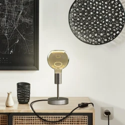 Επιτραπέζιο Φωτιστικό Μεταλλικό Alzaluce Globe Floating Νίκελ ΜΑΤ - Creative Cables