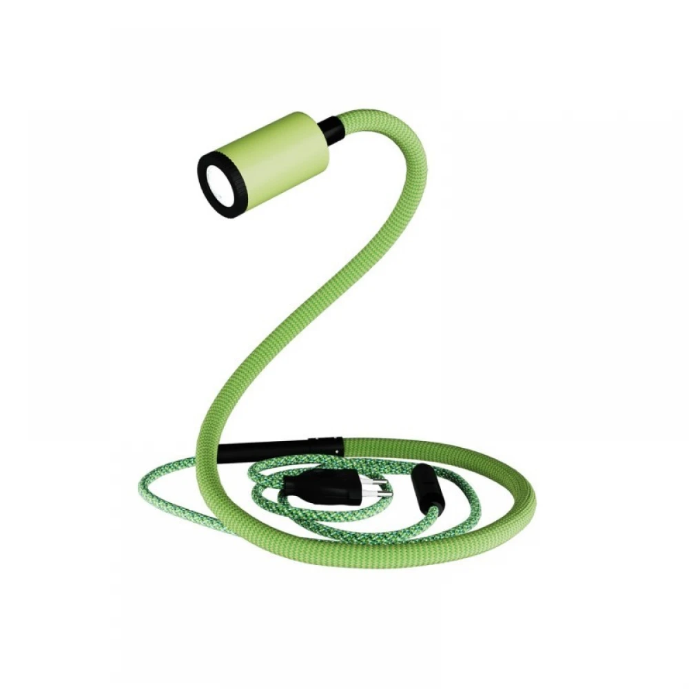 Επιτραπέζιο Φωτιστικό GU1d-one Pastel εύκαμπτο με λάμπα LED mini σποτ χωρίς βάση - Απαλό Πράσινο - Creative Cables