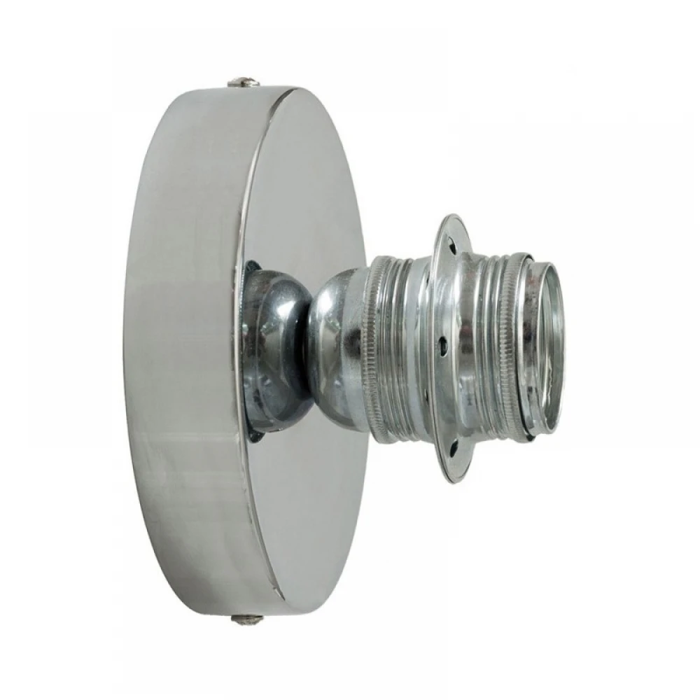 Φωτιστικό Τοίχου ή Οροφής Fermaluce, με Μεταλλικό Καπέλο Πιάτο mini Ellepì 'Maioliche' - Majolica Λευκό - Μαύρο - Creative Cables