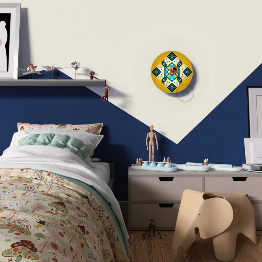 Φωτιστικό Τοίχου ή Οροφής Fermaluce Ethnic, με Ξύλινο Φωτιστικό Πιάτο UFO Διπλής Όψης - ODD - Creative Cables