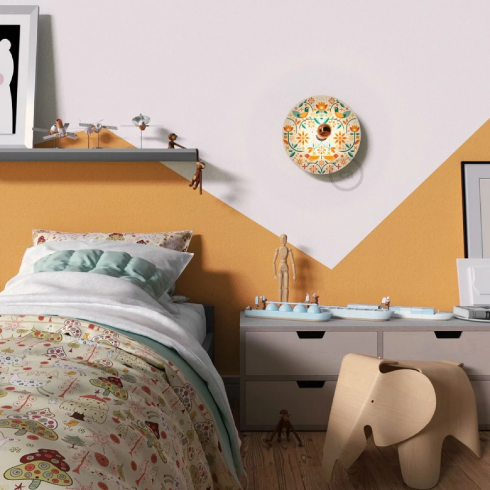 Φωτιστικό Τοίχου ή Οροφής Fermaluce Ethnic, με Ξύλινο Φωτιστικό Πιάτο UFO Διπλής Όψης - Francesco Poroli - Creative Cables