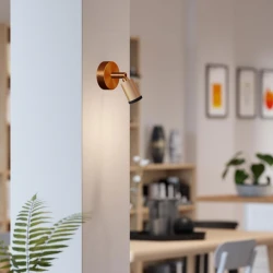 Φωτιστικό Τοίχου ή Οροφής Κινητό Σποτ Mini GU1d0 Χάλκινο Αντικέ - Creative Cables