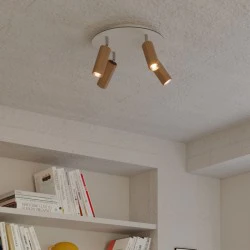 Φωτιστικό Οροφής Μεταλλικό με 4 Σποτ Tub-E14 και στρογγυλή ροζέτα Rose-One XXL - Φυσικό - Creative Cables