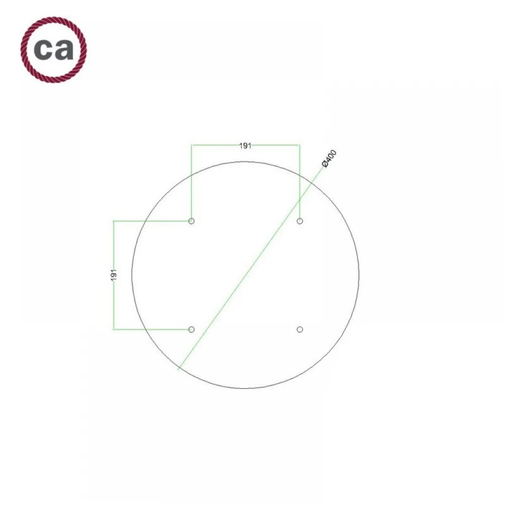 Φωτιστικό Οροφής Μεταλλικό με 4 Σποτ Tub-E14 και στρογγυλή ροζέτα Rose-One XXL - Λευκό ΜΑΤ - Creative Cables