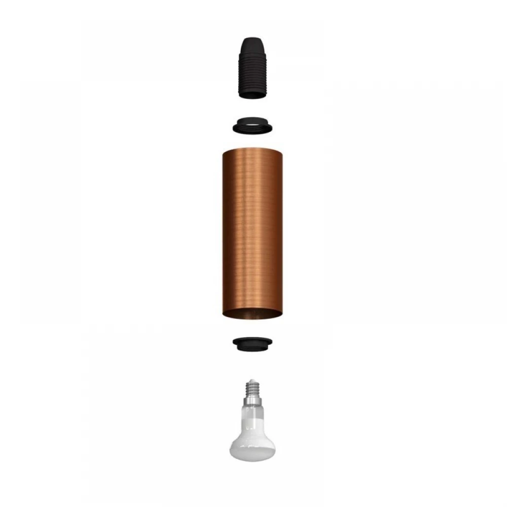 Φωτιστικό Τοίχου Fermaluce Vintage Κινητό Σποτ, μεταλλικό Tub-E14 Χάλκινο Αντικέ - Creative Cables