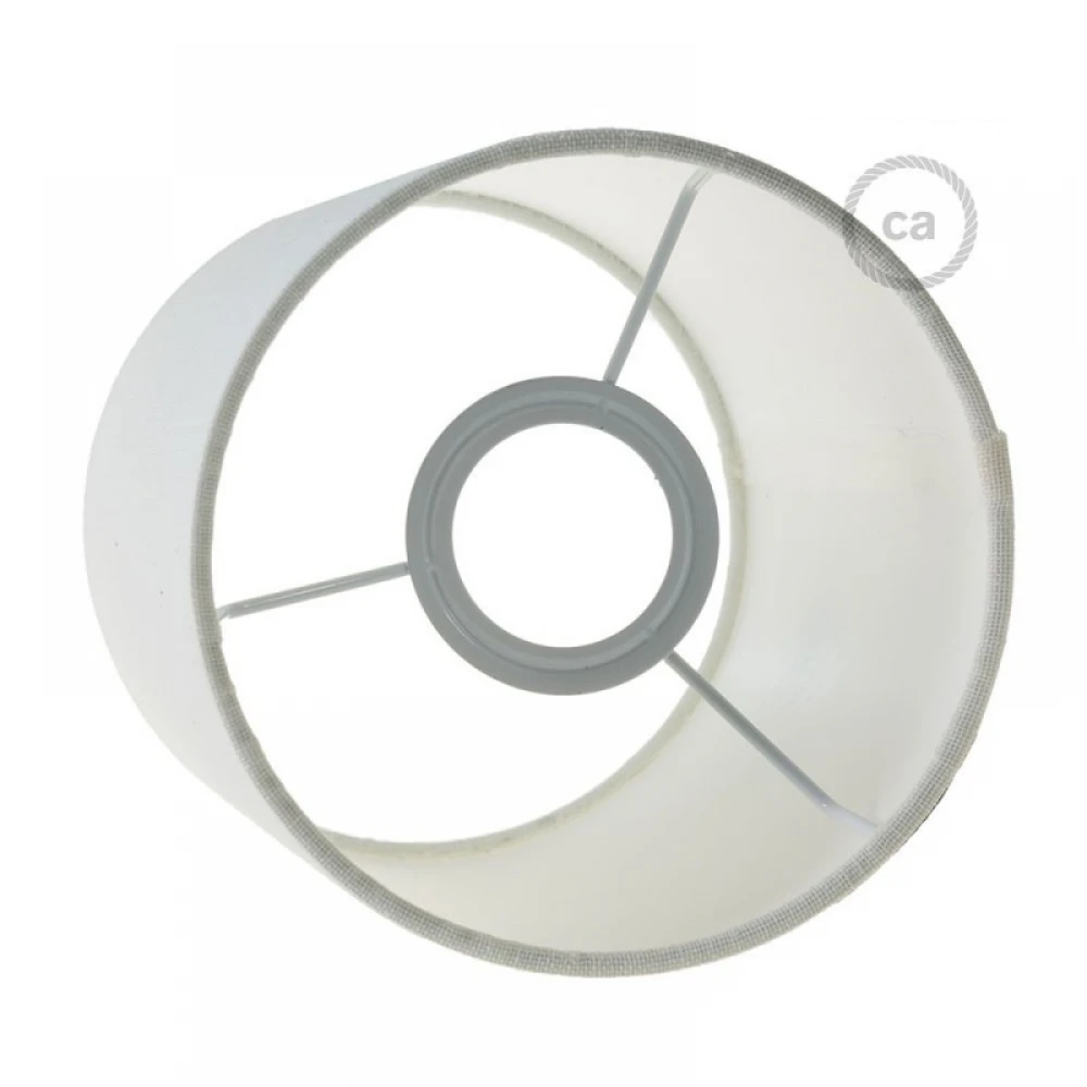 Φωτιστικό Τοίχου ή Οροφής Fermaluce Glam με Καπέλο, Ø 15cm Η18cm, μεταλλικό με ύφασμα - Χάλκινο - Λευκό - Creative Cables