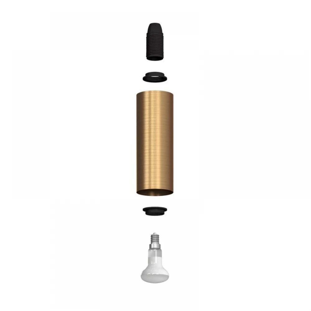 Φωτιστικό Τοίχου γωνία Fermaluce Vintage, μεταλλικό Tub-E14 Μπρονζέ - Creative Cables