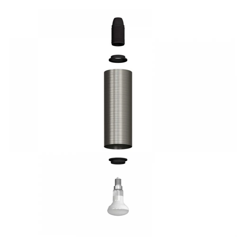 Φωτιστικό Τοίχου γωνία Fermaluce Monochrome, μεταλλικό Tub-E14 Νίκελ ΜΑΤ - Creative Cables