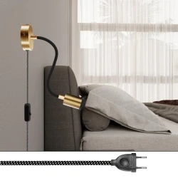 Φωτιστικό Spostaluce με εύκαμπτο σωλήνα Flex 30 cm και σποτ GU1d0 Μπρονζέ - Creative Cables