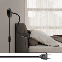 Φωτιστικό Spostaluce με εύκαμπτο σωλήνα Flex 30 cm και σποτ GU1d0 Μαύρο - Creative Cables