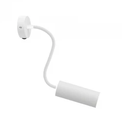Φωτιστικό Τοίχου ή Οροφής Fermaluce Flex 30 με mini ροζέτα, διακόπτη και σποτ Tub-E14 - Λευκό ΜΑΤ - Creative Cables
