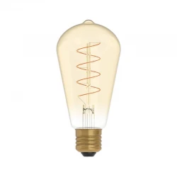 LED Λαμπτήρας C04 Αχλάδι ST64 Μελί Σπιράλ Νήμα 4W E27 Dimmable 1800K - BeBulbs - Creative Cables