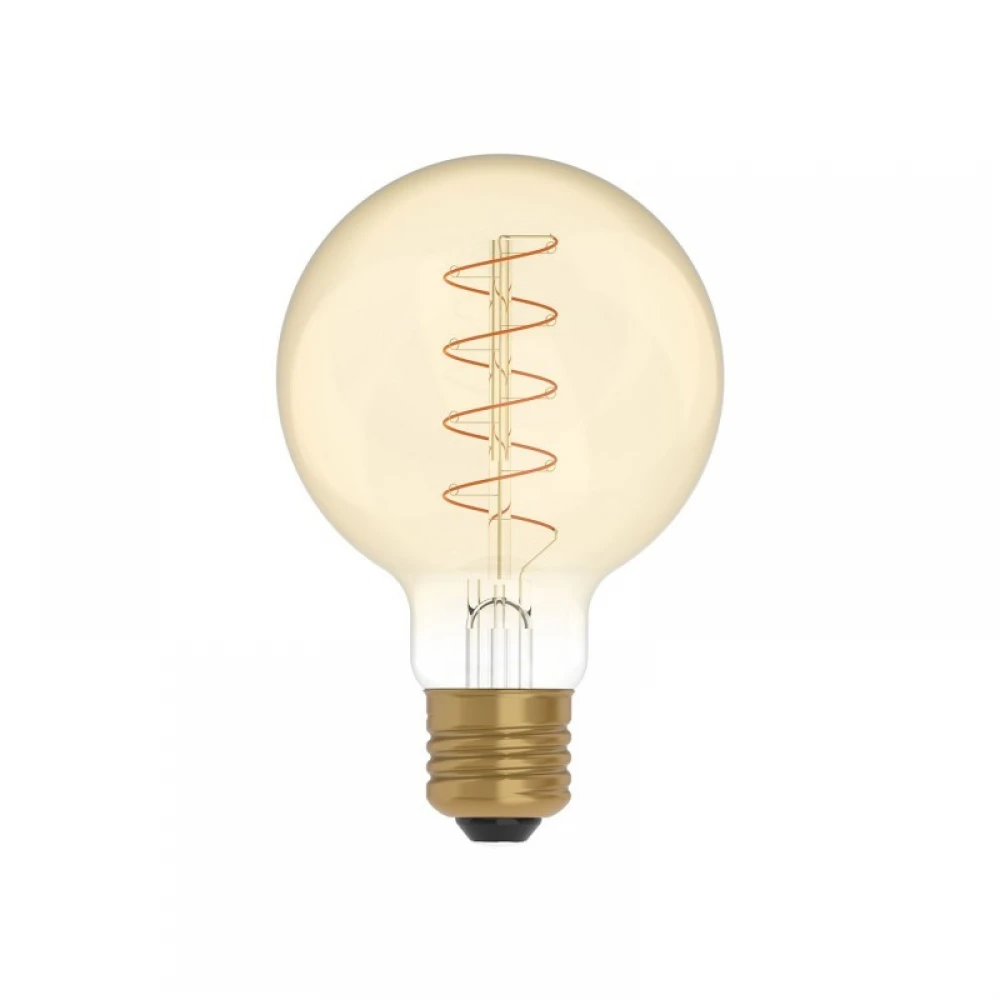 LED Λαμπτήρας C05 Γλόμπος G80 Μελί Σπιράλ Νήμα 4W E27 Dimmable 1800K - BeBulbs - Creative Cables