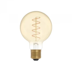 LED Λαμπτήρας C05 Γλόμπος G80 Μελί Σπιράλ Νήμα 4W E27 Dimmable 1800K - BeBulbs - Creative Cables