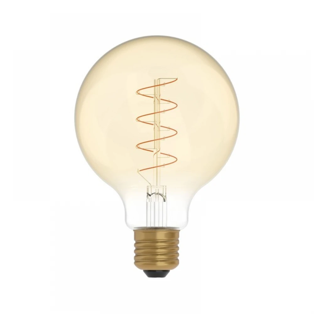 LED Λαμπτήρας C06 Γλόμπος G95 Μελί Σπιράλ Νήμα 4W E27 Dimmable 1800K - BeBulbs - Creative Cables