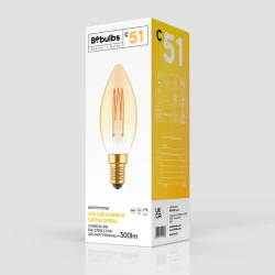 LED Λαμπτήρας C51 Κερί Μελί Νήμα Cage 3,5W E14 Dimmable 2700K - BeBulbs - Creative Cables