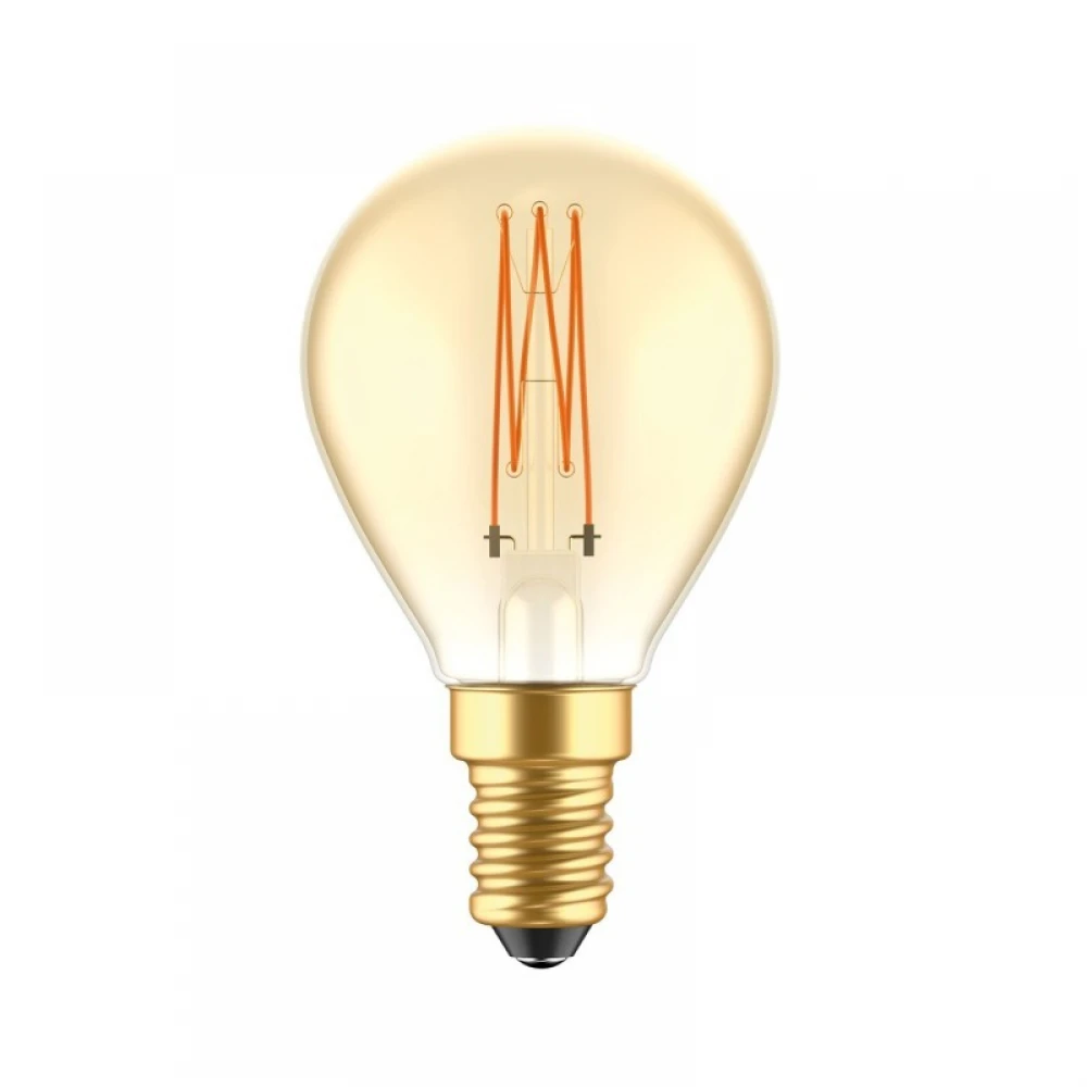 LED Λαμπτήρας C52 Mini Γλόμπος G45 Μελί Νήμα Cage 3,5W E14 Dimmable 2700K - BeBulbs - Creative Cables