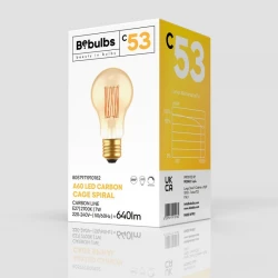 LED Λαμπτήρας C53 A60 Μελί Νήμα Cage 7W E27 Dimmable 2700K - BeBulbs - Creative Cables