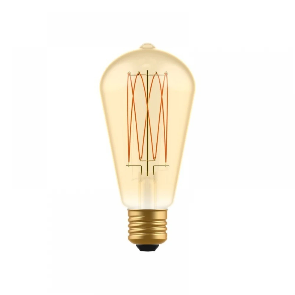 LED Λαμπτήρας C54 Αχλάδι ST64 Μελί Νήμα Cage 7W E27 Dimmable 2700K - BeBulbs - Creative Cables