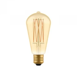 LED Λαμπτήρας C54 Αχλάδι ST64 Μελί Νήμα Cage 7W E27 Dimmable 2700K - BeBulbs - Creative Cables
