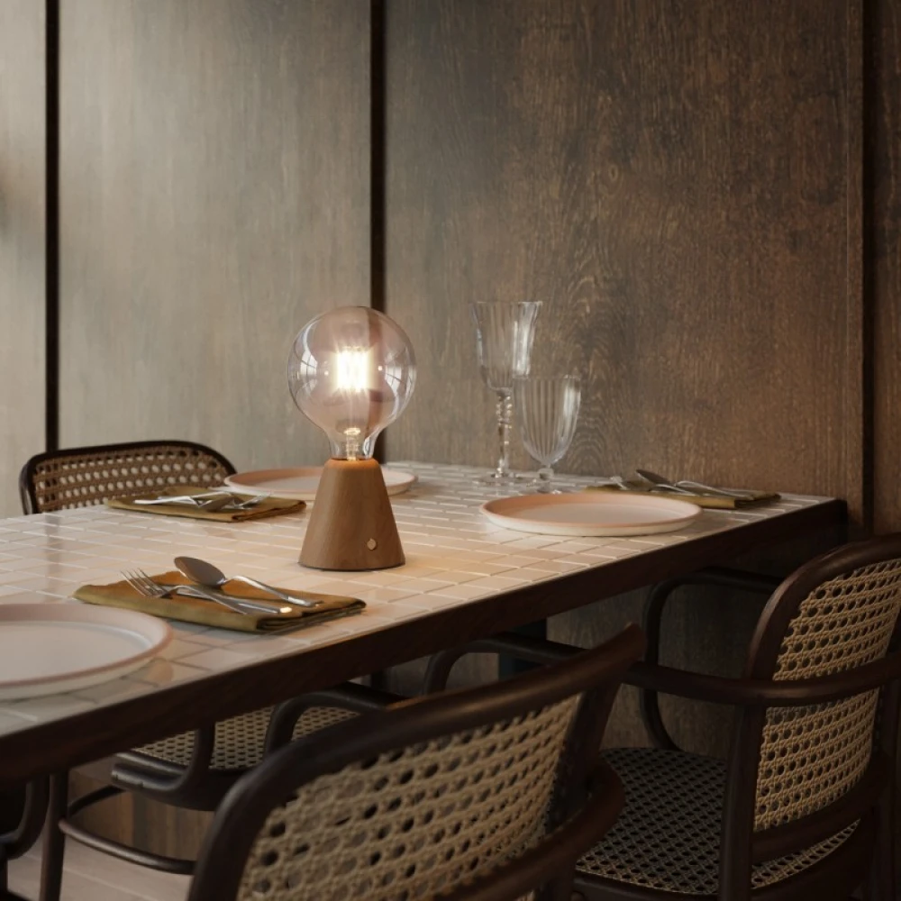 Φορητό Επαναφορτιζόμενο Φωτιστικό Cabless01 με LED λαμπτήρα G125 γλόμπο - Φυσικό - Creative Cables