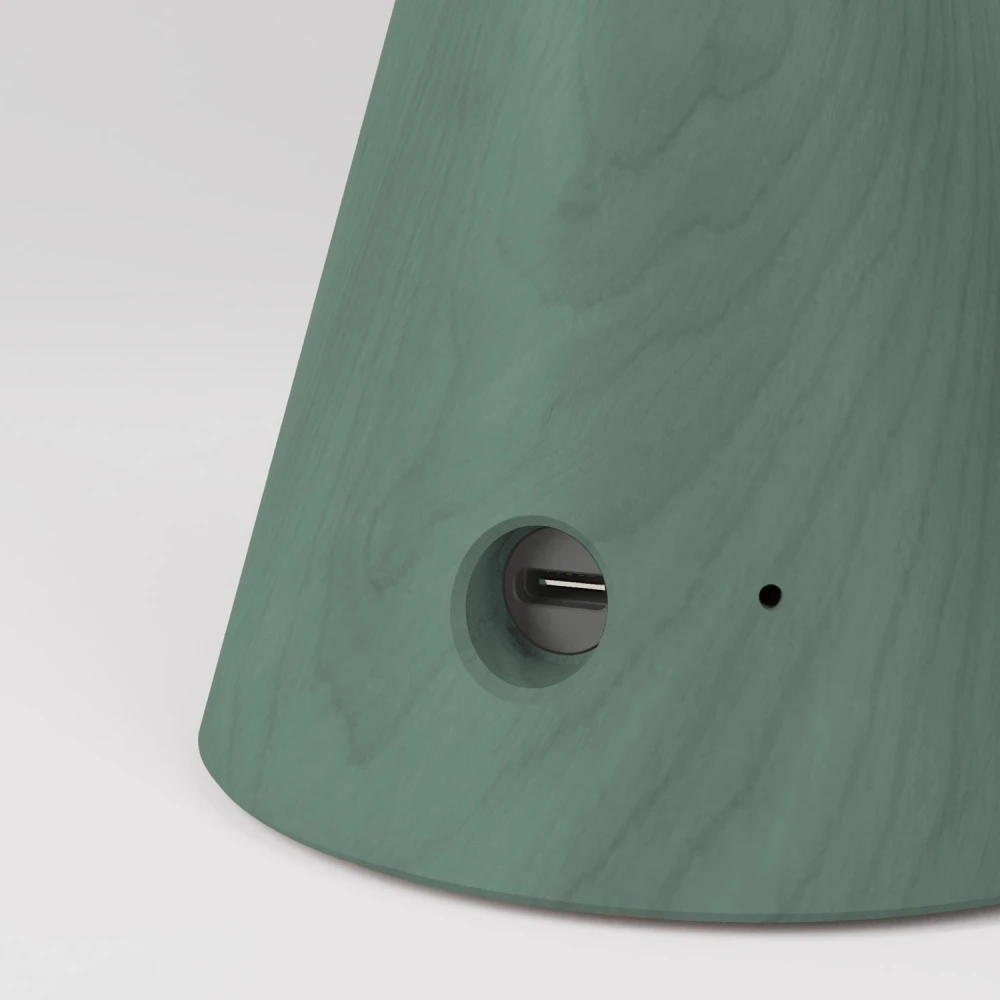 Φορητό και επαναφορτιζόμενο φωτιστικό Cabless11 με A60 λαμπτήρα Συμβατό με Καπέλο - Κυανοπράσινο - Creative Cables