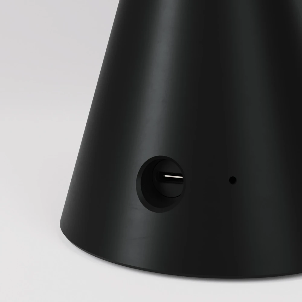 Φορητό και επαναφορτιζόμενο φωτιστικό Cabless11 με A60 λαμπτήρα Συμβατό με Καπέλο - Μαύρο - Creative Cables