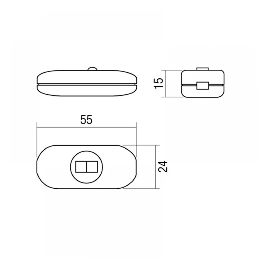 Διακόπτης Λευκός Ή Μαύρος Μονοπολικός by Achille Castiglioni - Creative Cables