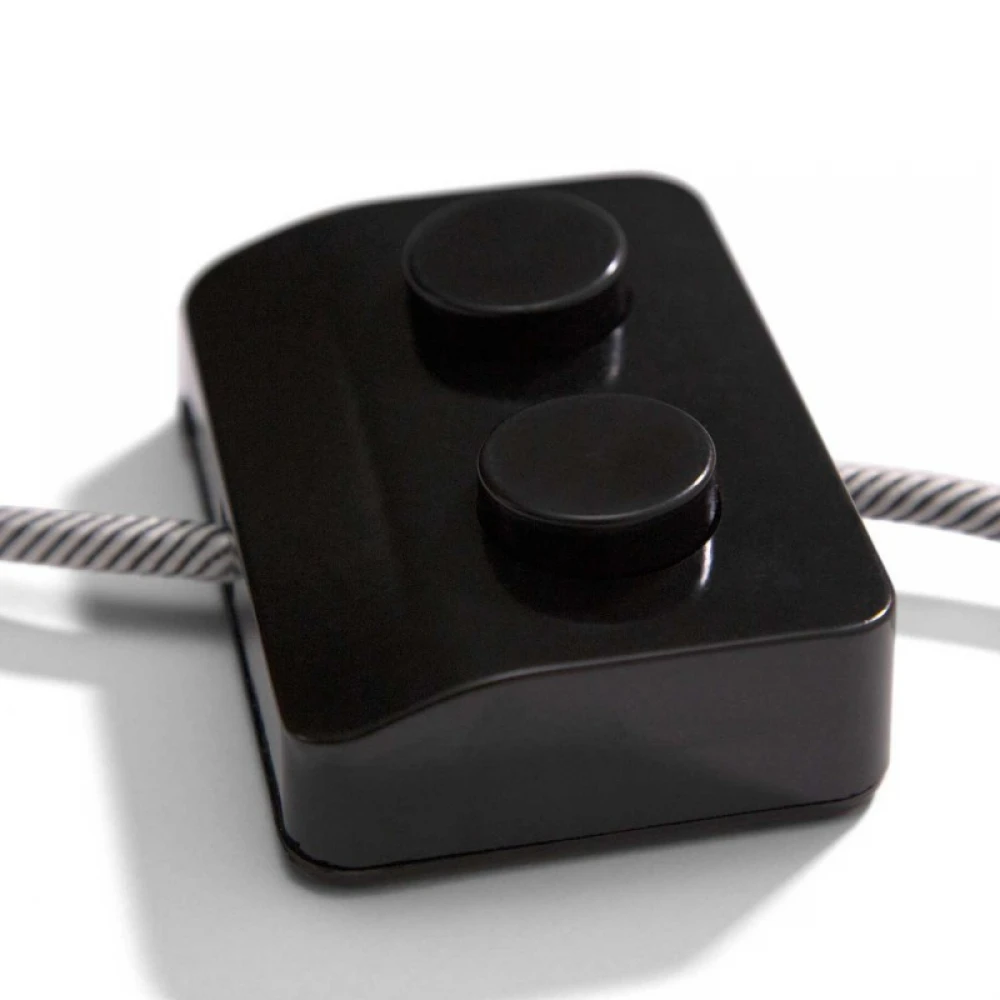 Διπλός Διακόπτης Ποδός Μαύρος Μονοπολικός by Achille Castiglioni - Creative Cables