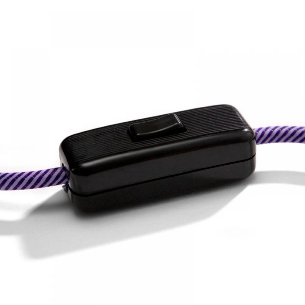 Ενδιάμεσο Διακοπτάκι με Ρίγες Μαύρο - Creative Cables