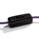 Ενδιάμεσο Διακοπτάκι με Ρίγες Μαύρο - Creative Cables