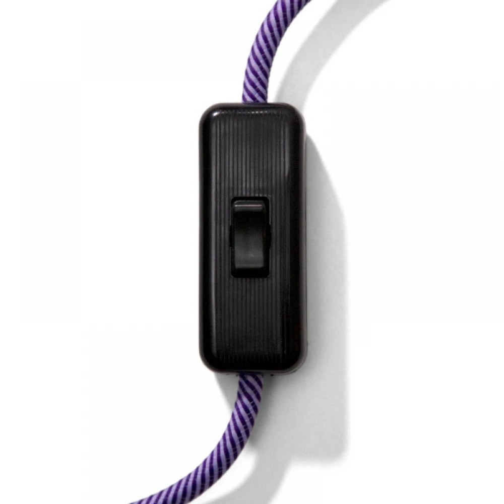 Ενδιάμεσο Διακοπτάκι με Ρίγες Μαύρο - Creative Cables