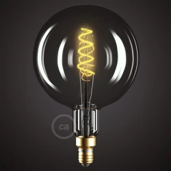 LED Λαμπτήρας XXL Φυμέ - Γλόμπος G200 Σπιράλ Νήμα Filament - 5W E27 Dimmable 2000K - Creative Cables
