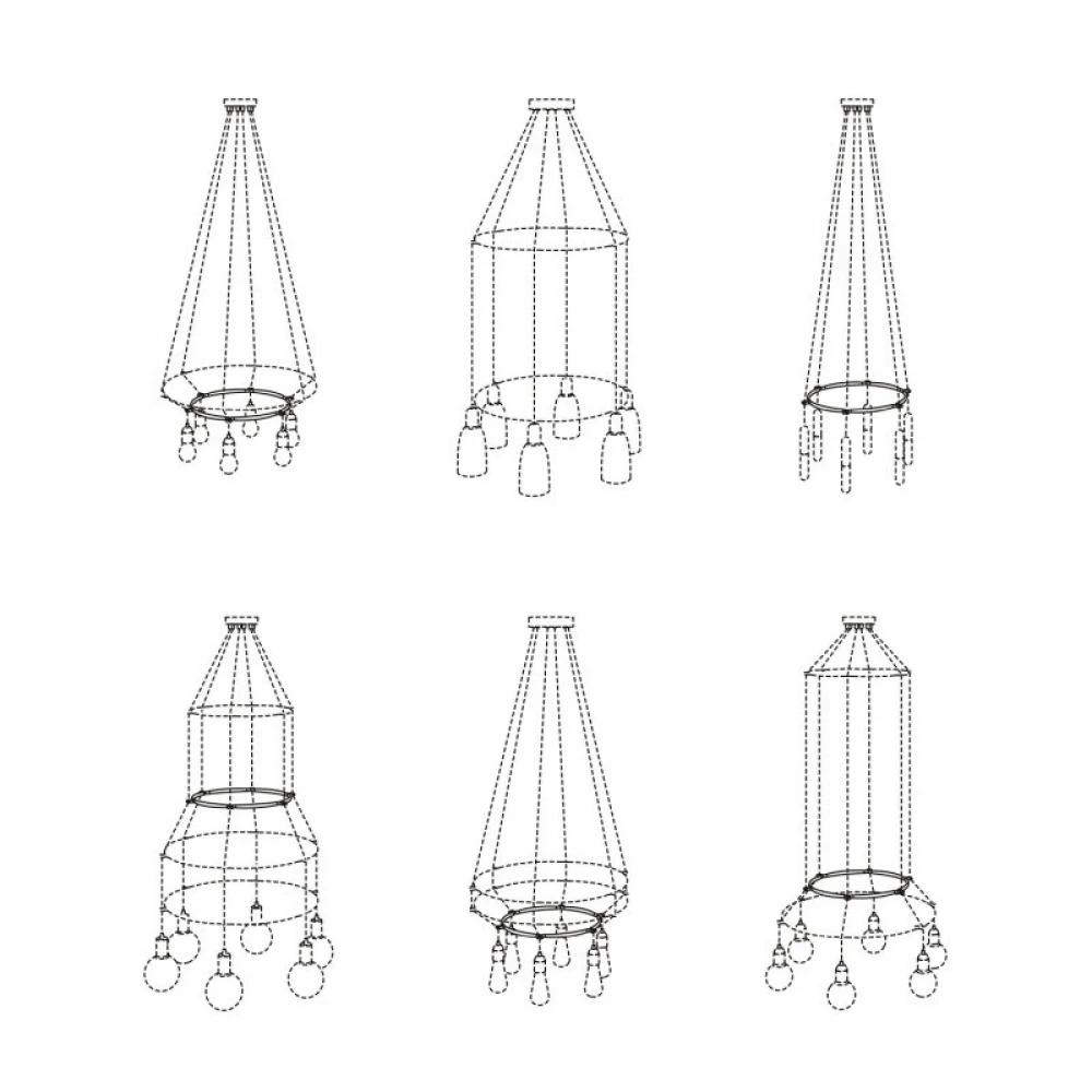 Cage Κύκλος - Κατασκευή για φωτιστικά Διάφανη - Creative Cables